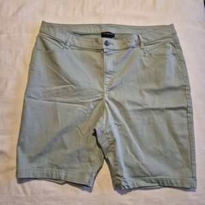 Lane Bryant women's size 24 light green shorts, 4 pockets, VGUC